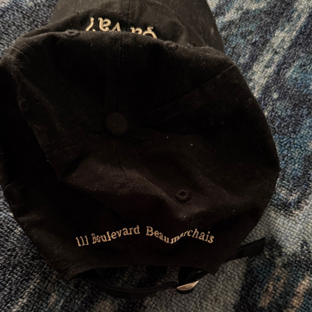 Black "Ça va?" Embroidered Baseball Cap - Picture 2 of 2